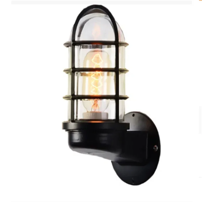 Industrial Retro Wall Light Vintage Cage Guard Sconce Loft Wall Lamp Retro Industry Wind Light Fixture Modern Wall Lamps Iron