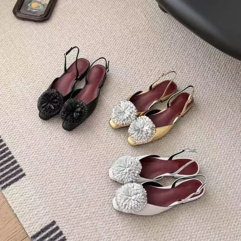 Summer New Women's Shoes Exquisite Flower Flat Sandals for Woman Fashion Vacation Casual Shoes Designer Shoes Sandalias De Mujer
