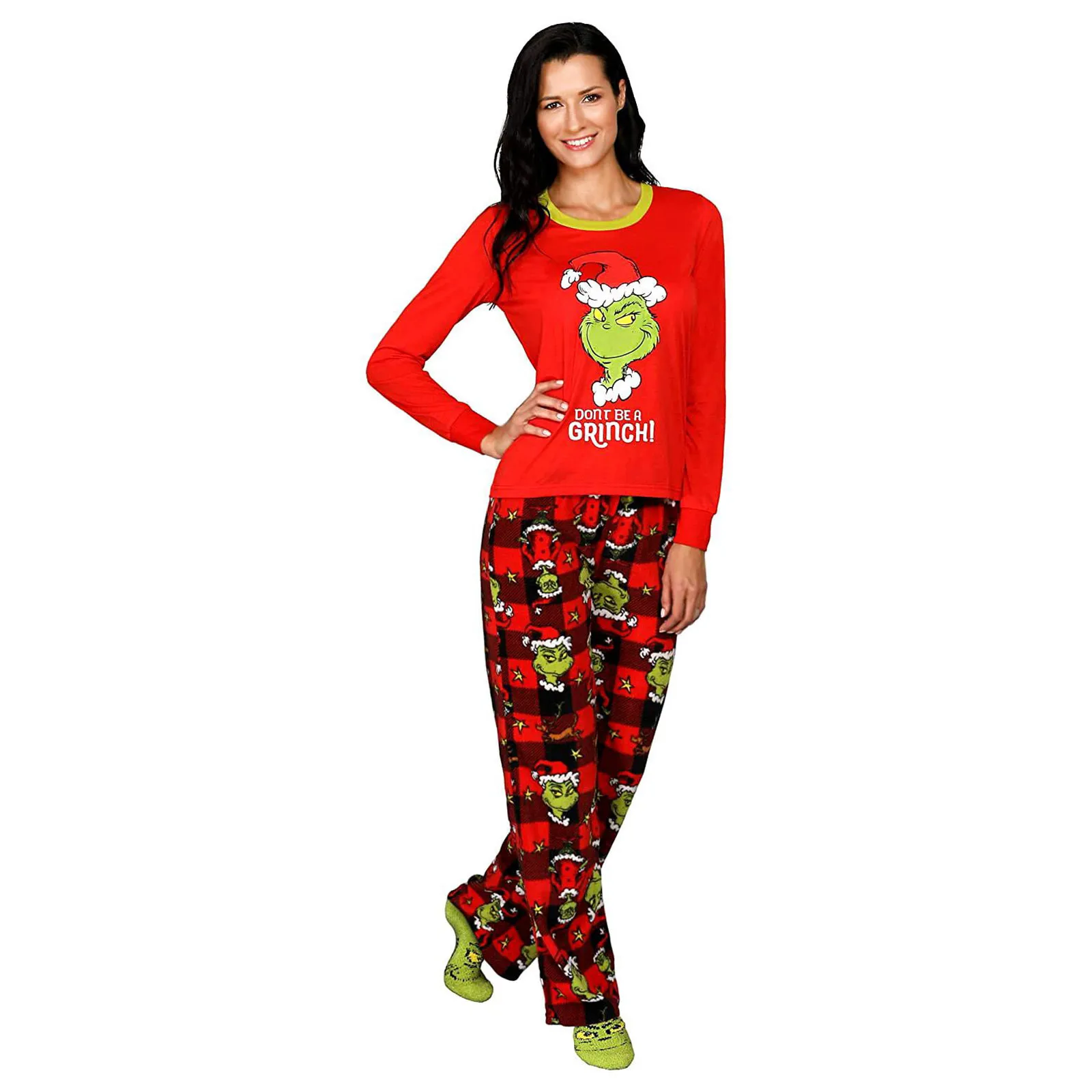 Christmas Family Matching Pajamas Set Mother Father Child Baby Cartoon Print Pajamas Home Clothes Set Family Look Pyjamas