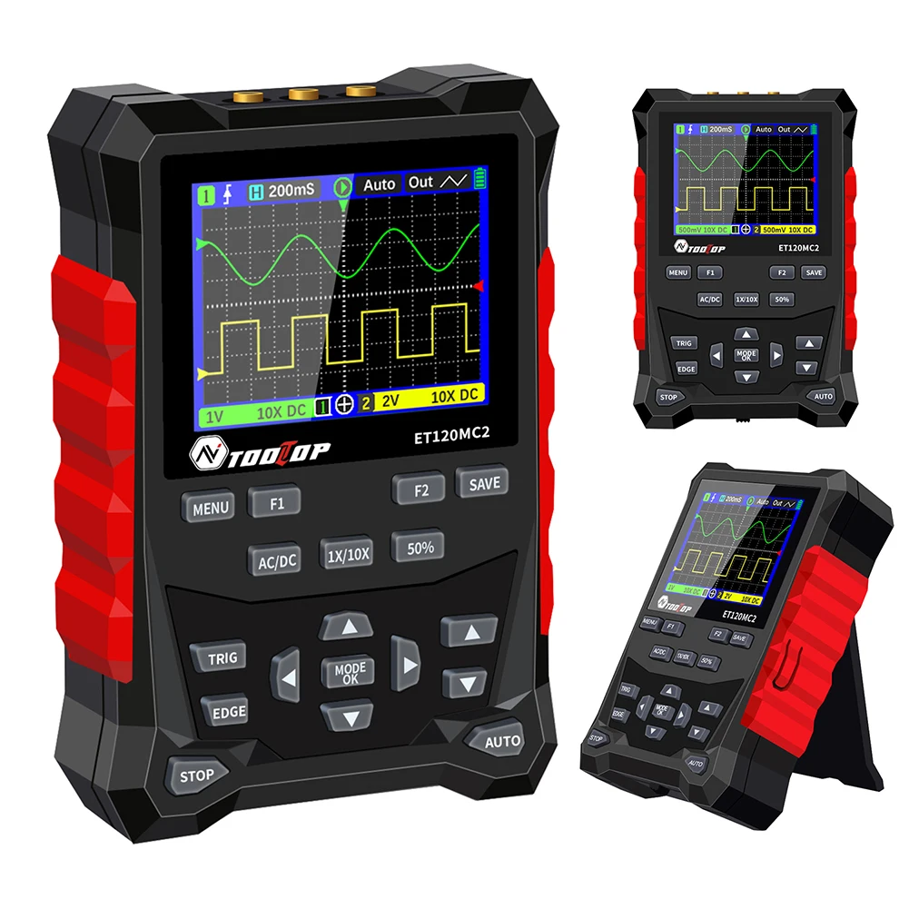 

Portable Digital Oscilloscope Signal Generator 320x240 Pixels Color Screen Lithium Battery Oscilloscope 1Ch 70MHZ 2Ch 40MHZ