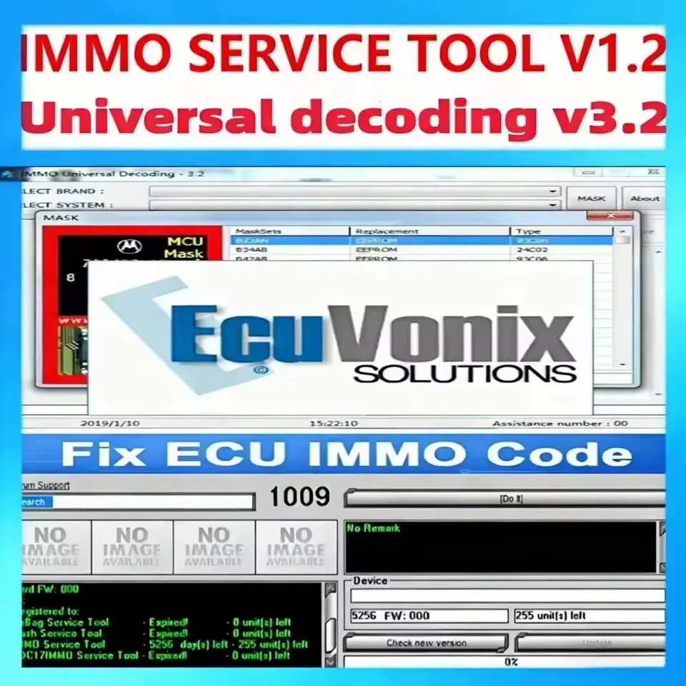 2025 HOT EDC IMMO SERVICE TOOL V1.2 Car Repair Software PIN CODE EcuVonix Decoding V3.2 Immo Off CALCULATOR BSI VDO DASHBOARD