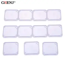 10pcs/lot Transparent SD Memory Card Case Holder Box Storage Boxes Memory Card Clear Plastic Case Holder Protector