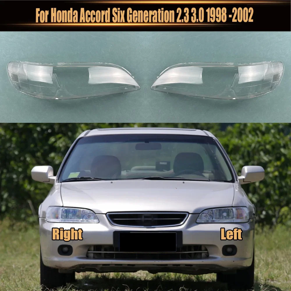 

For Honda Accord Six Generation 2.3 3.0 1998-2002 Headlamp Cover Transparent Lampshade Headlight Shell Lens Plexiglass