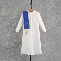 Middle Eastern Arab Robe Boys Solid Color Children's Clothing Ethnic Style Clothing