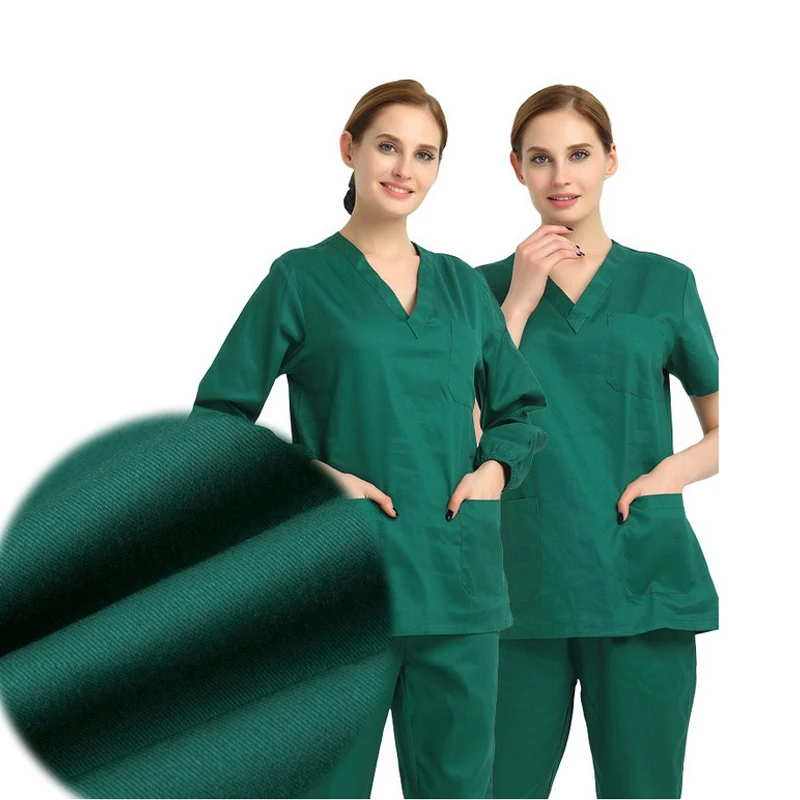 100% Cotton scrubs medical uniforms woman an men kombinezon medyczny gorros clinicos de mujer bata laboratorio hombre ropa medic