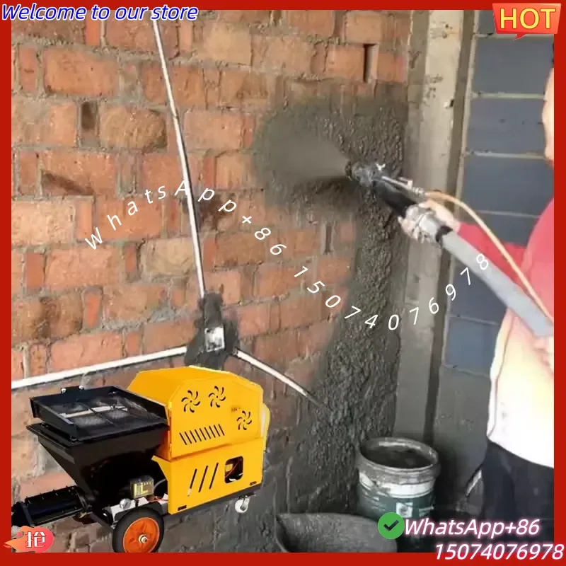 2026 511 Mortar Cement Spraying 5.5KW Motor Wall Plaster Machine 38mm Mortar Spray Machine Pump Motor Core Components