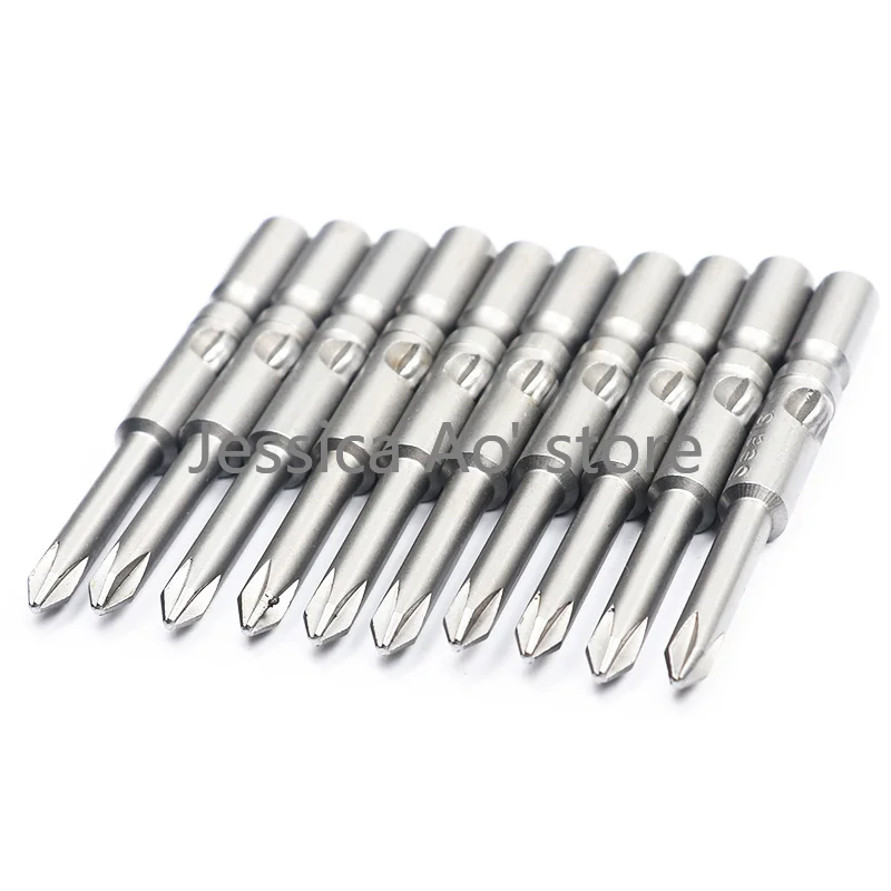 60 80mm PH1 PH2 PH0 802 Magnetic Cross Head 6mm Round Handle Electric Screwdriver Bit Pneumatic Air Screw Driver Bits