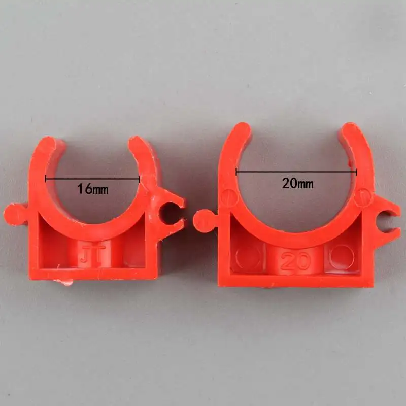 50Pcs 16mm 20mm Diameter PVC Pipe Clamp Connector Plastic Tube Fittings U Type Water Hose Connectors Strap Garden Accessories