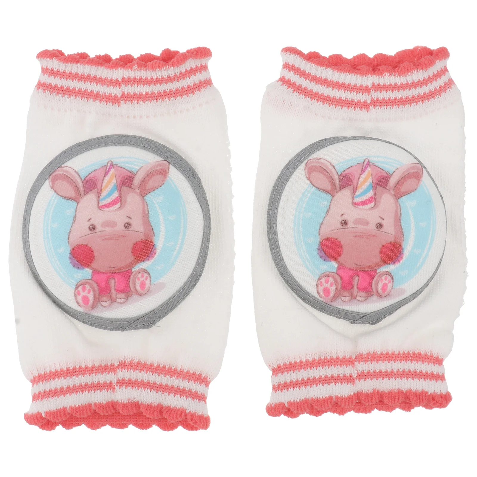 

1 пара детских защитных наколенников, дышащие, с мультяшным рисунком, эластичные, для малышей, летние, для ползания