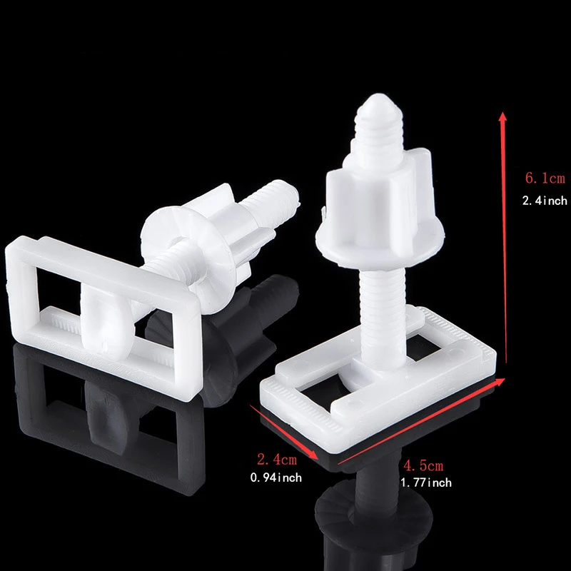 

2 шт. пластиковые крепежные винты для установки сиденья унитаза, универсальные болты для крепления крышки унитаза