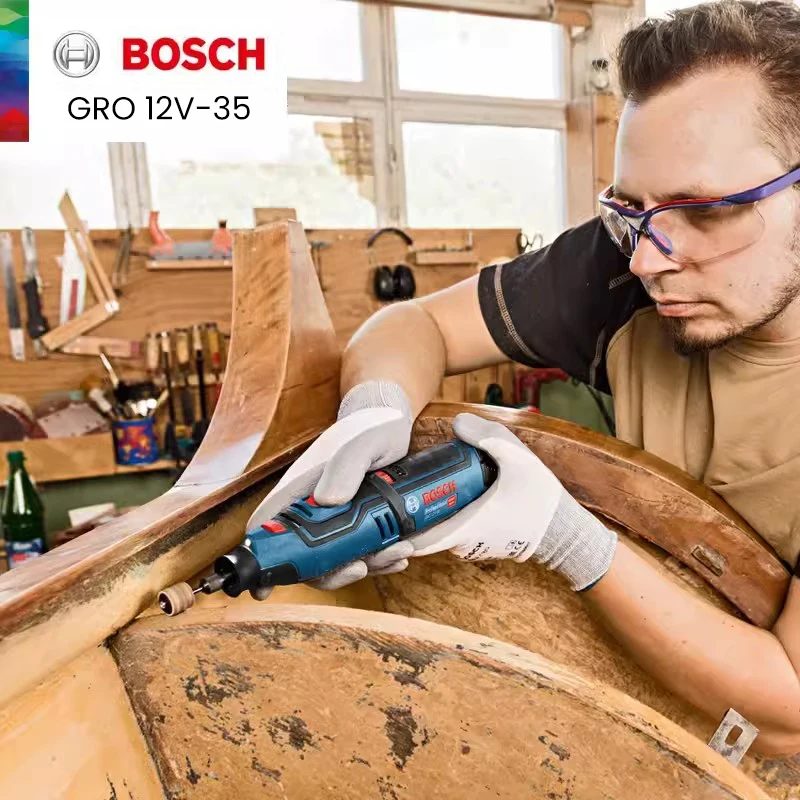 Bosch GRO 12V-35 Cordless Angle Grinder Rotary Tool with Bosch Starter Kit 12 V Power Tool Home Improvement