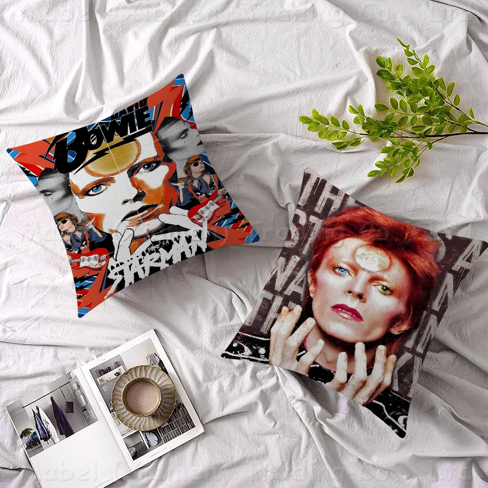 Cool Rock Singer David B-Bowie Personalized Pillow Cover Kids Bedroom Wild Party Decor Pillowcase Kid Birthday Shower Gift