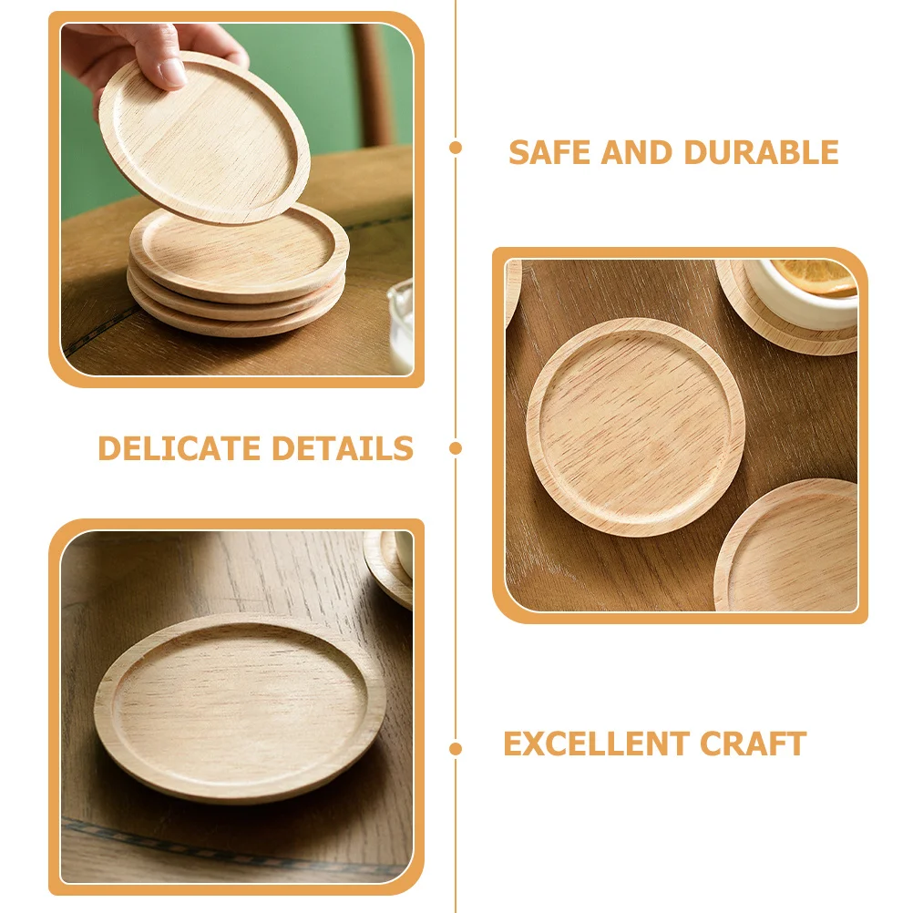 

2Pcs Wood Coasters Non Slip Square Cup Pads Rustic Table Placemats for Home Kitchen Dining Decor Coasters