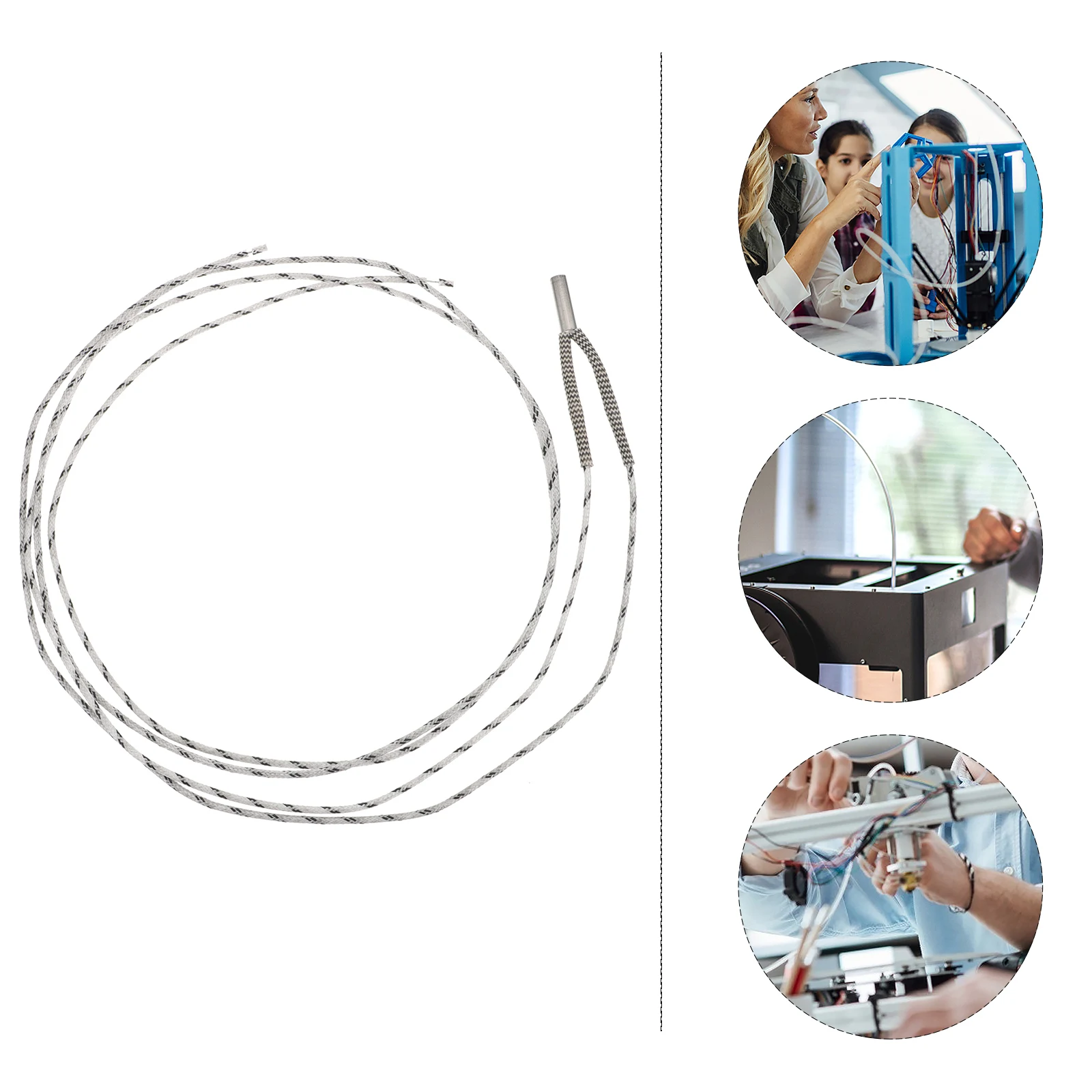 

Heater Printer Heating Tube 3D Accessories Rod Single Head White Parts Stainless Steel Practical Easy Installation