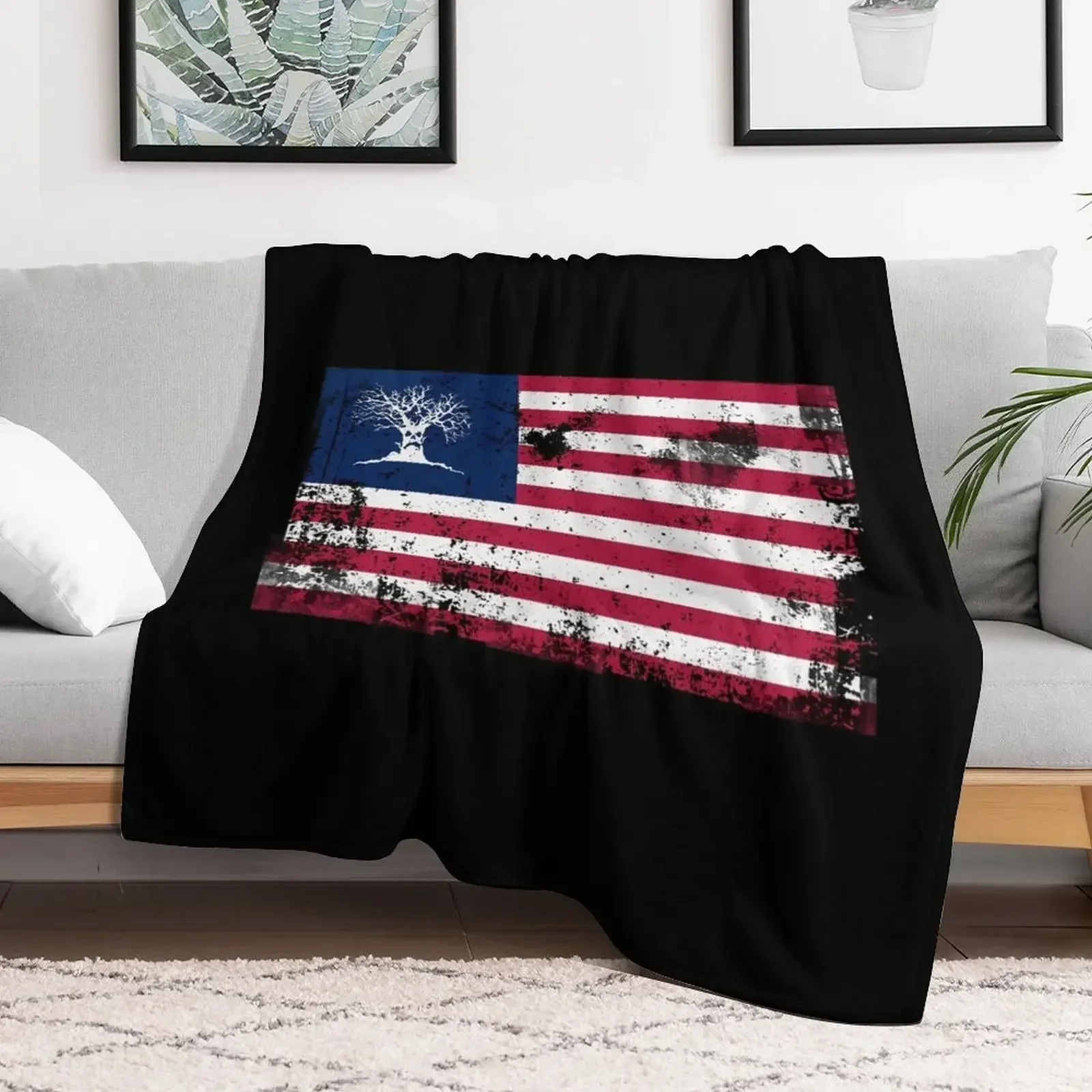 

Haunted Flag Throw Blanket Soft Big Large Blankets