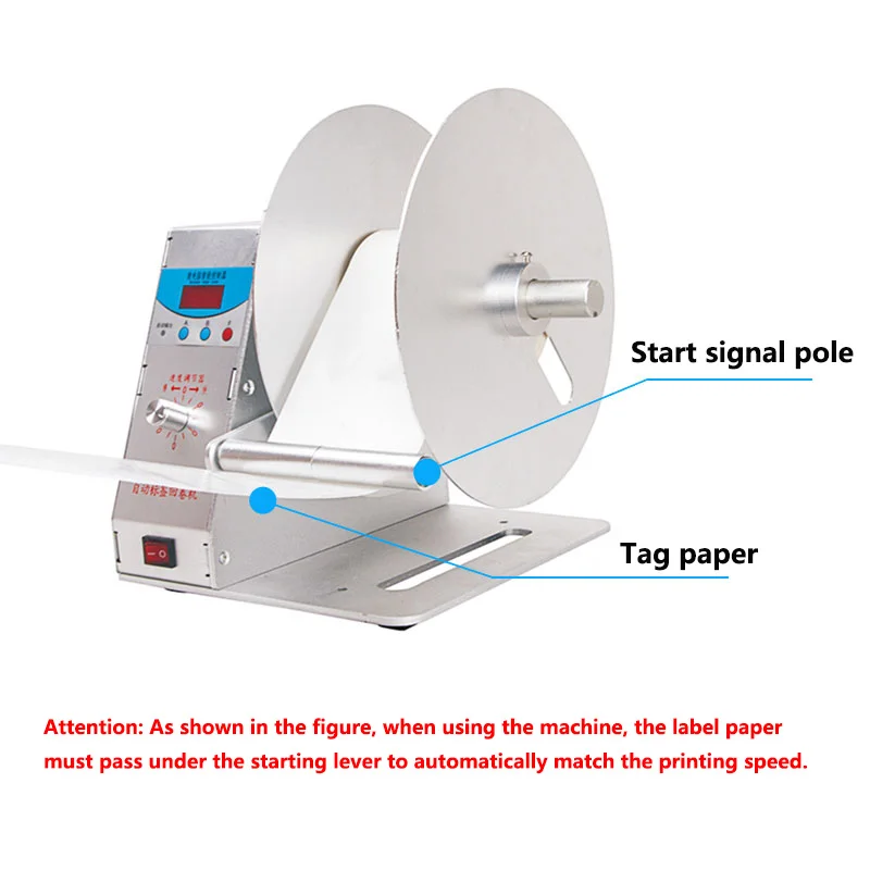 Volume Label For Supermarket Digital Automatic Label Re-Winder Clothing Tags Bar-code Stickers Rewinding Machine