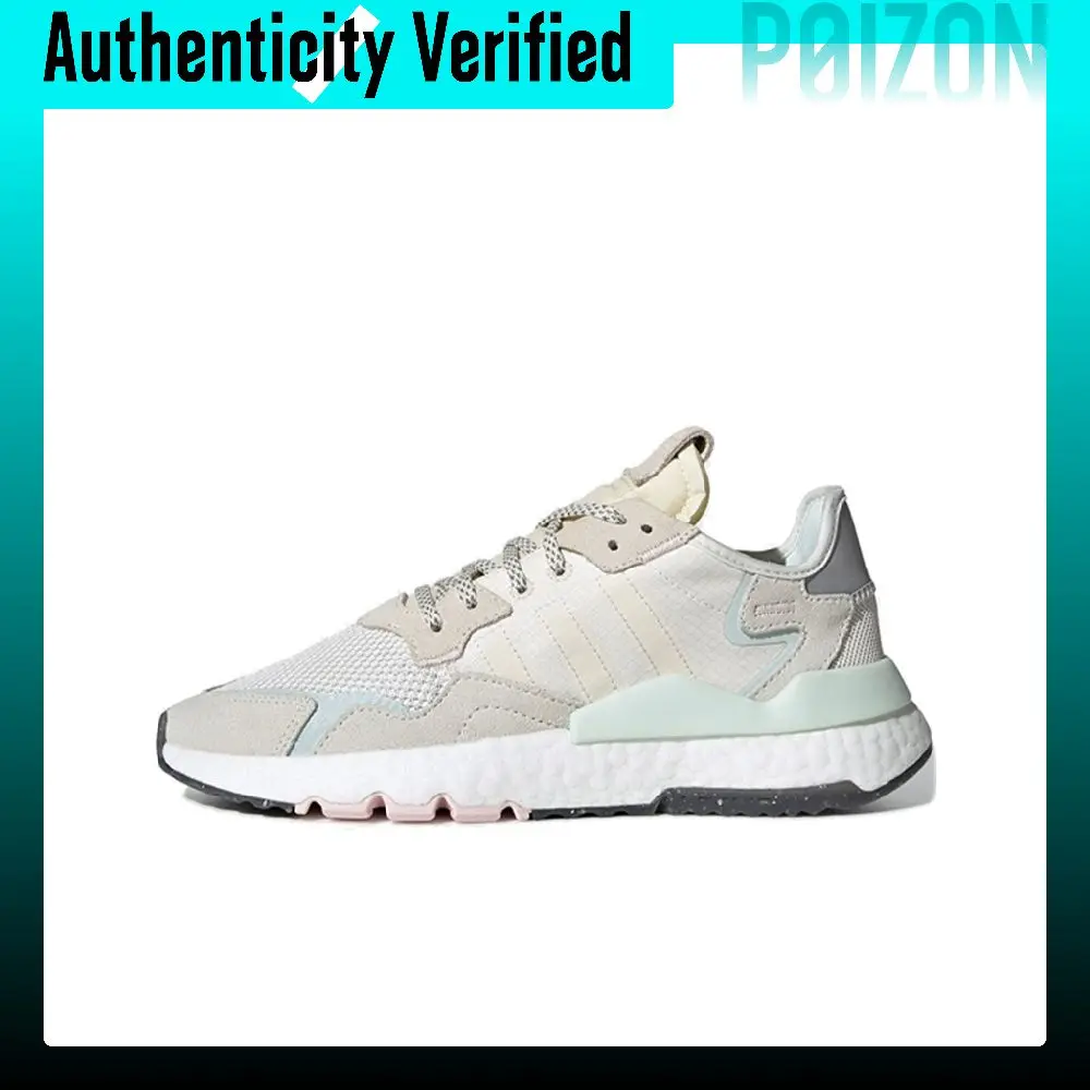 Adidas Originals Nite Jogger Slip Resistant Lightweight Low top Casual Shoes Women's Pink White EF8720