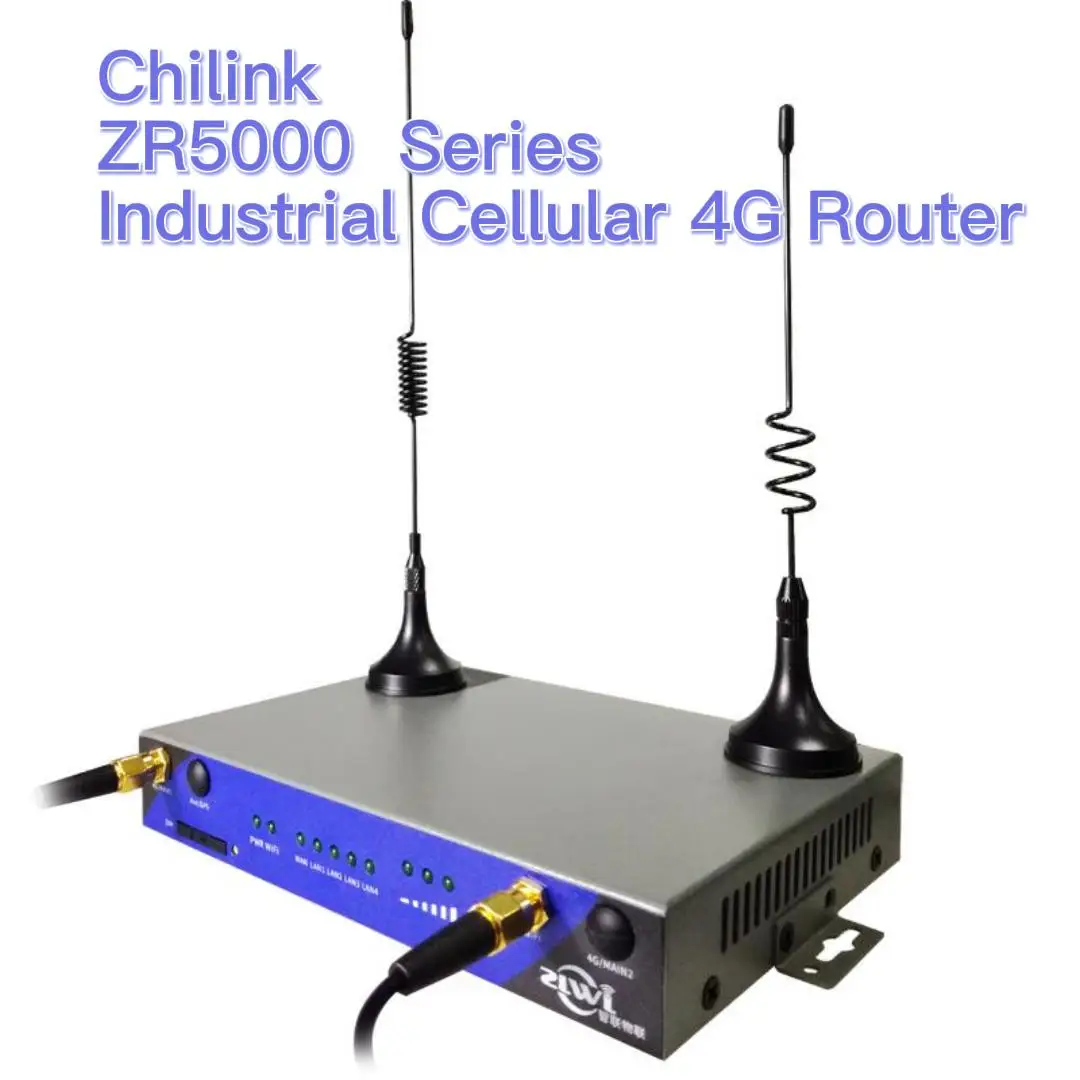 Chilink ZR5000 M2M Industrial 3G 4G LTE Modem Router with Gigabyte Ports Vpn Wifi Sim Card Slot Serial RS232 RS485