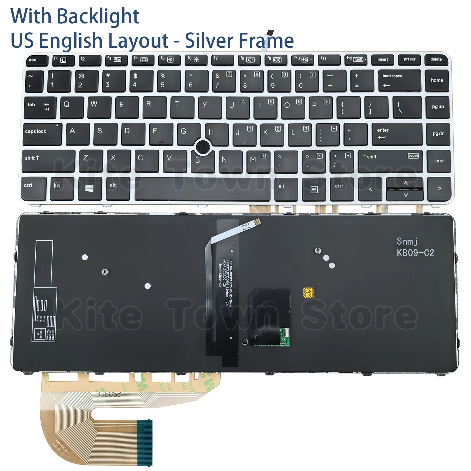 

New US Keyboard Backlit for HP EliteBook 740 G3 G4 745 G3 G4 840 G3 G4 848 G3 G4 ZBook 14u G4 Silver Frame With TrackPoint