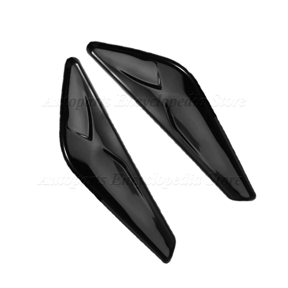 For BMW X3 X4 F25 F26 51117338569 51117338570 Front Left Right Black Fender Panel Side Marker Finisher Glossy Trim