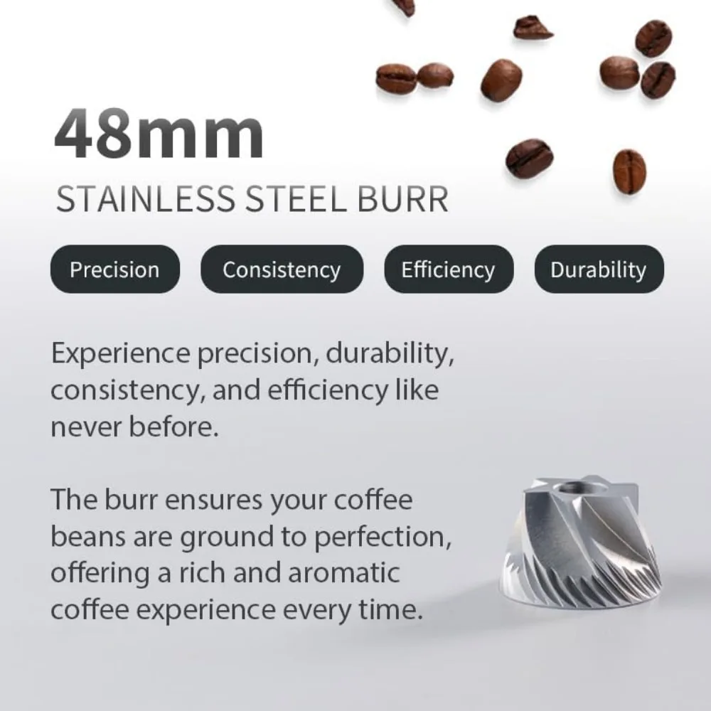 Moedor de café manual, Burr cônico com montagem, prata capacidade 35g