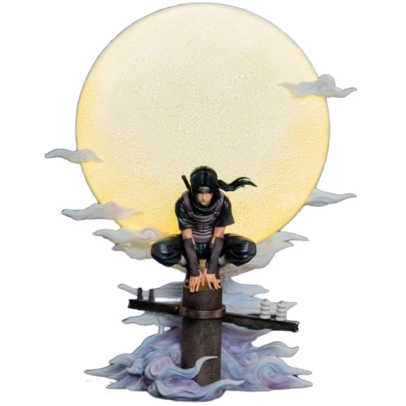 33Cm Resin Gk Naruto Under The Moon Uchiha Itachi Anime Action Figure Collectible Model Garage Kit Statue Toys Gift