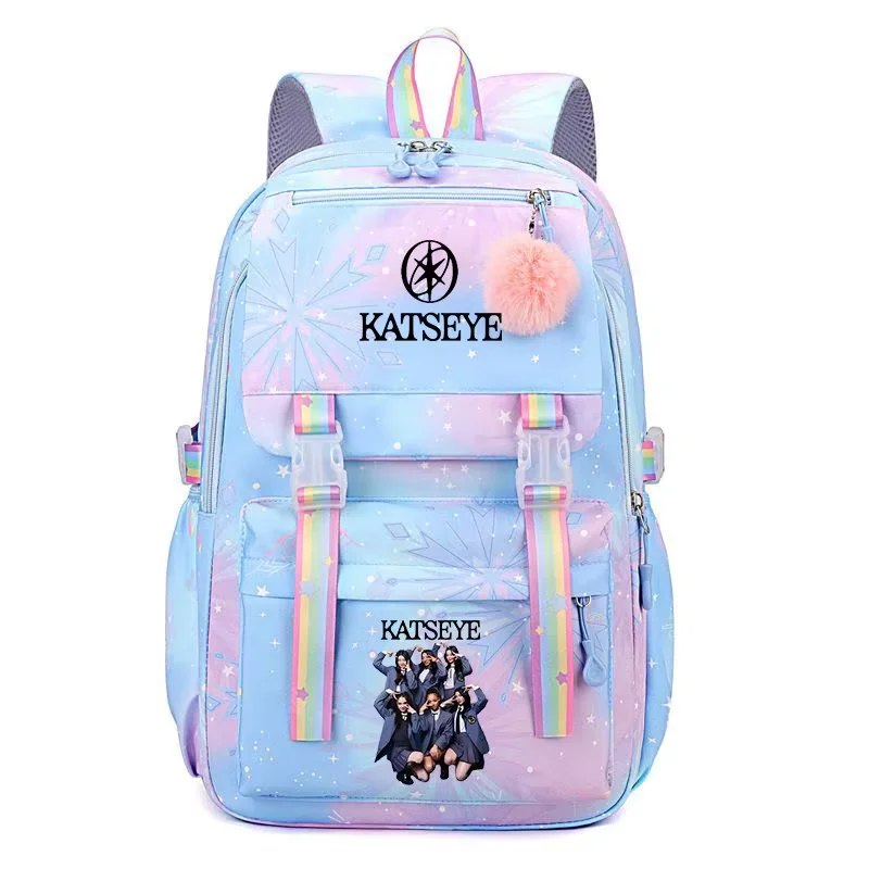 Fashion Star Girl Group Pattern Backpack Outdoor Daypack Beautiful Fans Gift Student Girls Casual Schoolbag Multi Functional Bag