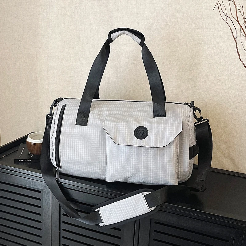 

Fitness Handbag Travel Duffle Bag Large Capacity Portable Luggage Shoulder Bag Gym Yoga Bag with Shoe Pocket Women Crossbody Bag