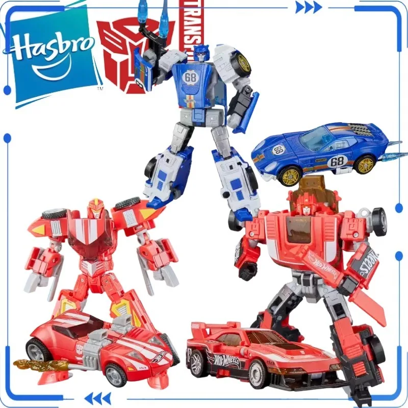 

Genuine Mattel Hot Wheels X Transformers Twin Mill El Segundo Coupe GT-Scorcher Convertible Race Car Robot Transform Toy