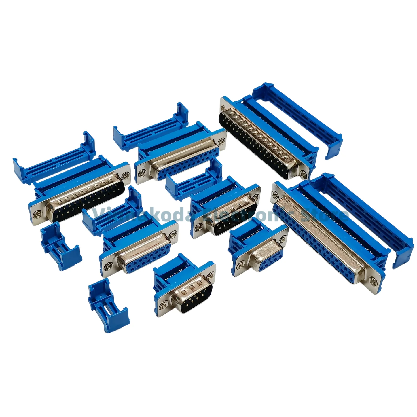 2PCS D-SUB DIDC 9 15 25 37Pin DB9 DB15 DB25 DB37 Male Female Head line pressing type connector D SUB DIDC-9/15/25/37P Connector