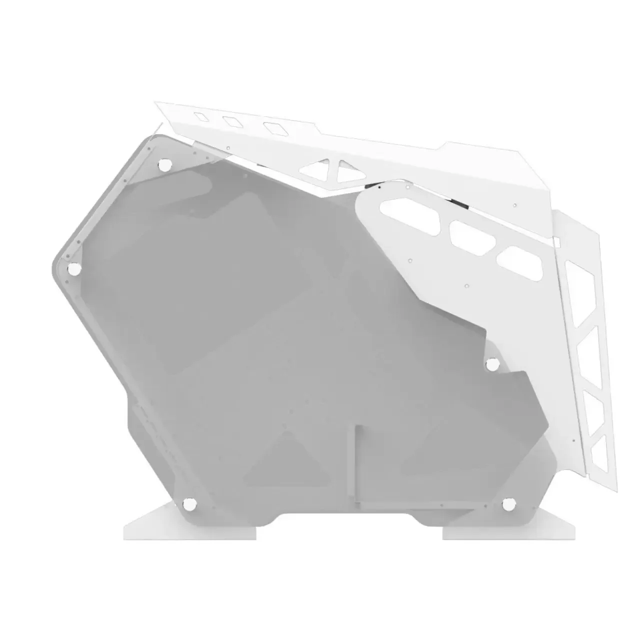 

Computer case, e-sports game desktop host case, water-cooled and air-cooled, special-shaped full light transmission