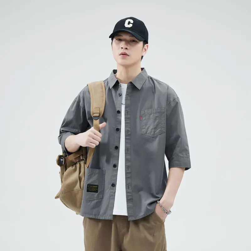 Abbigliamento da uomo Camicie Nuovo Autunno Inverno Manica lunga Moda Colletto rovesciato Semplice Confortevole Versatile Vendita Confortevole