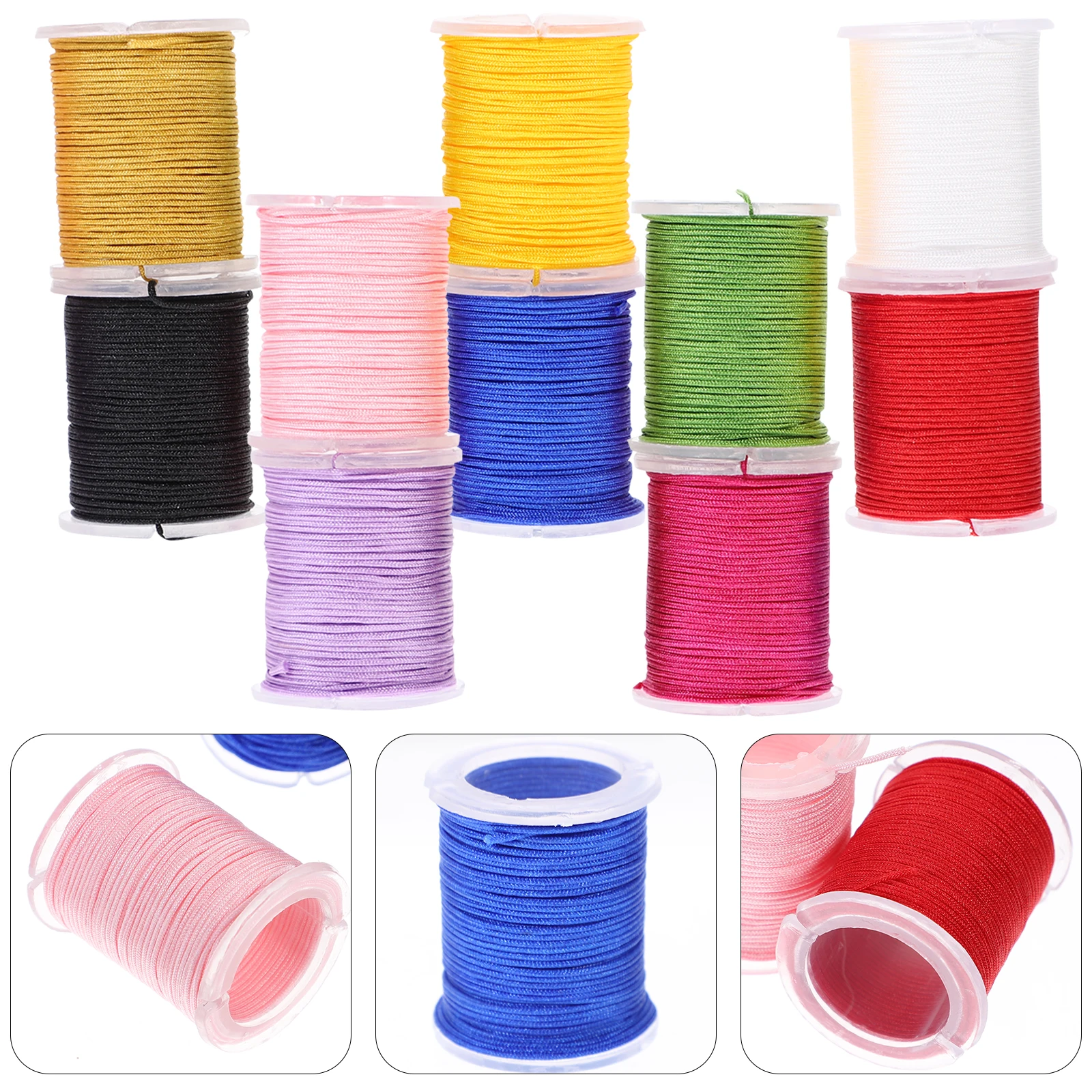 

10 Colors Rope Beading Thread 0.8Mm Beading Cord 32.8 Jewelry Making Cord Feet Jewelry Making Supplies Crafting Materials