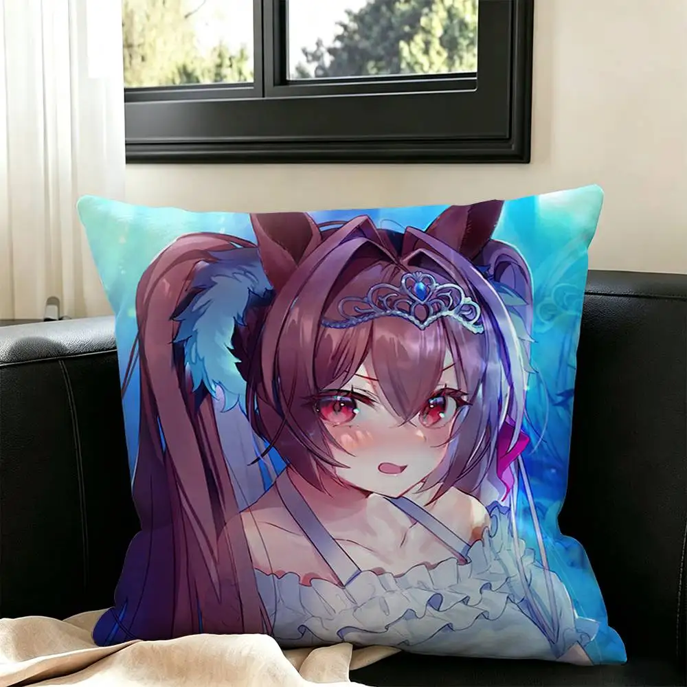 Daiwa Scarlet UmaMusume UMA  Pillow Case Square Double-Sided Sofa Cushion Cover Bedroom Bedside Pillow