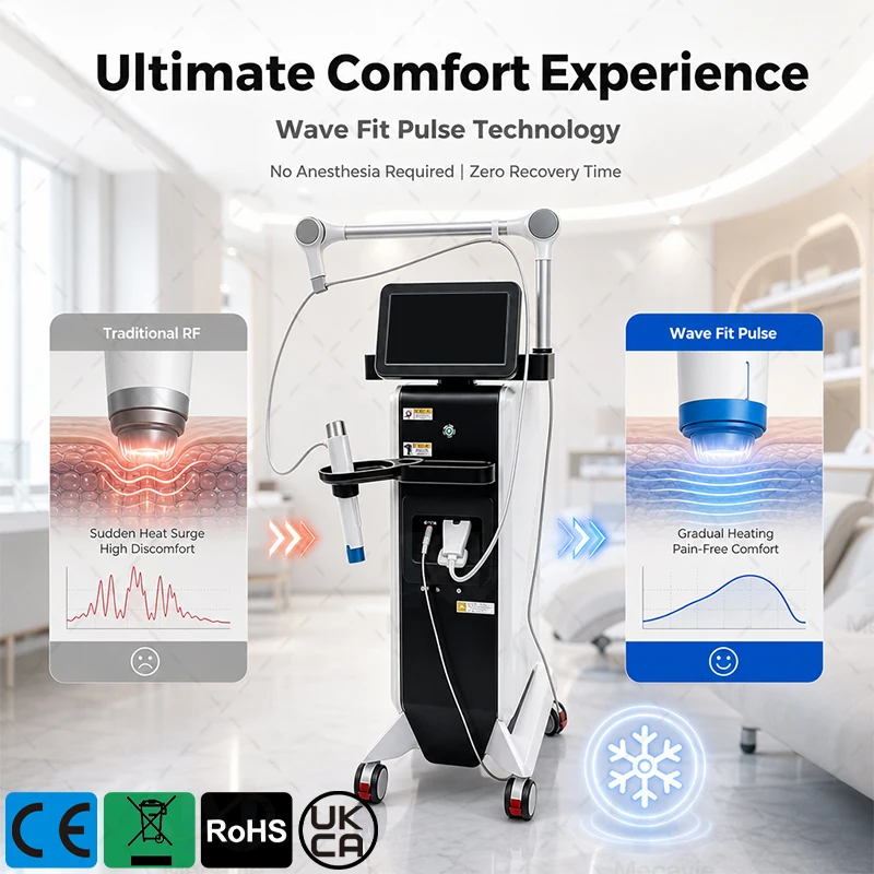 Ultimate Comfort Dual-Frequency Layered Heating RF Anti-Aging Machine SMAS Lifting Epidermis Dermis Renewal Face Tightening Body