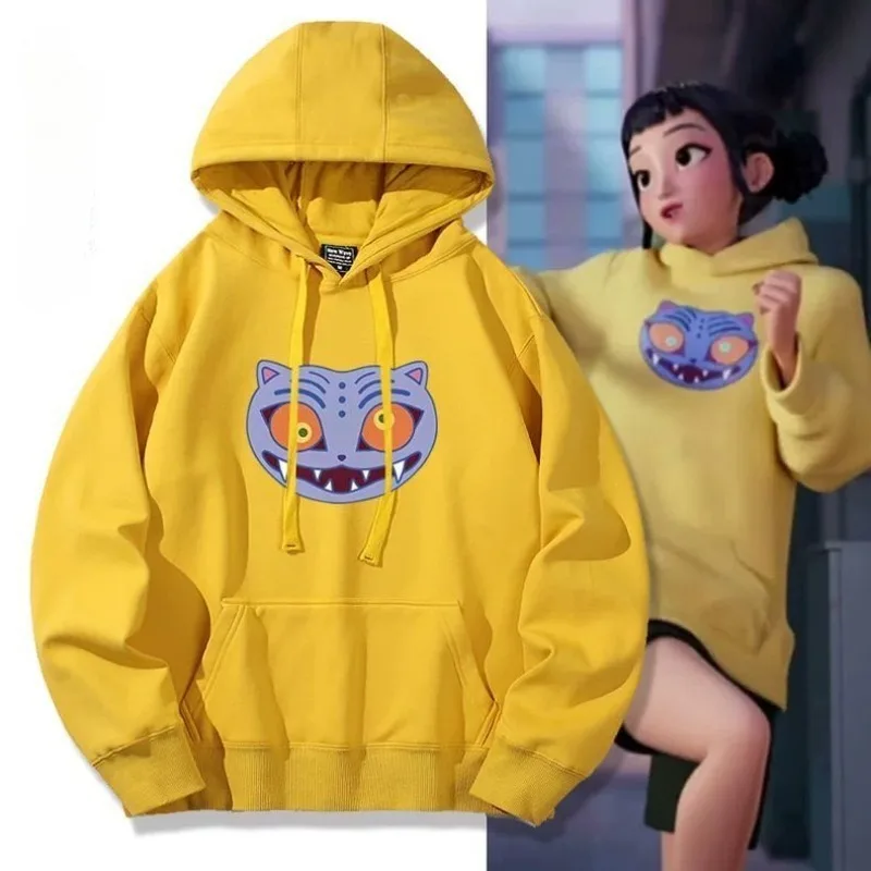 KPOP Hunt Girl Group Tiger Zwart Patroon Hoodie Demons Hunters Cartoon Pluche Hoodie Heren en Dames Top Kleding Cadeau