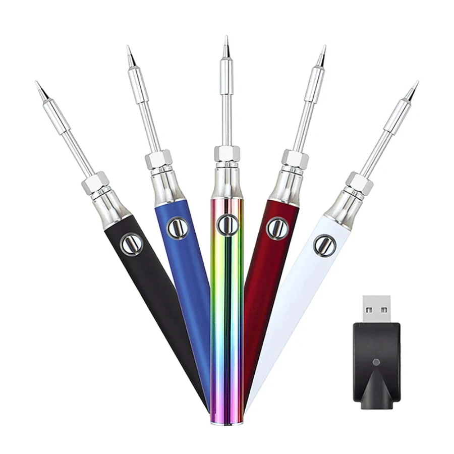 1 세트 USB 5W 전기 납땜 인두 충전식 및 온도 조절 용접 수리 도구 무선 납땜 인두 도구 펜