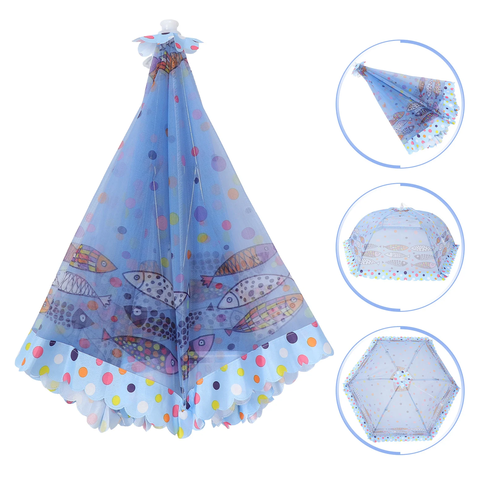 

1Pcs Dustproof Food Cover Foldable Household Dish Protector Vegetable Tent Dining Table Protection Umbrella Practical