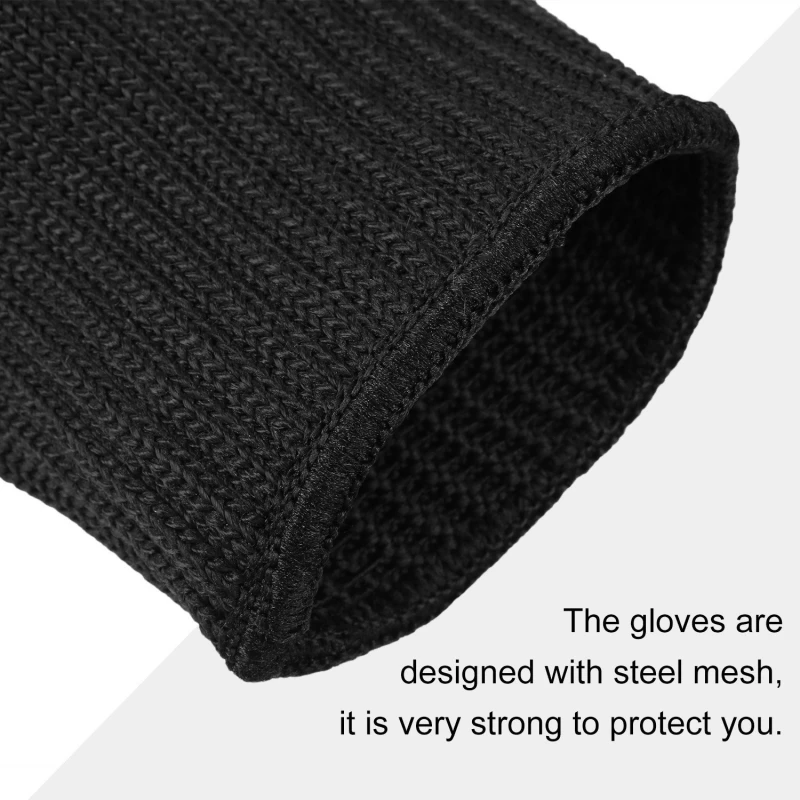 1 Pair Stainless Steel Wire Multi Purpose Level 5 Cut Resistant Anti-Cutting Safety Protective Gloves