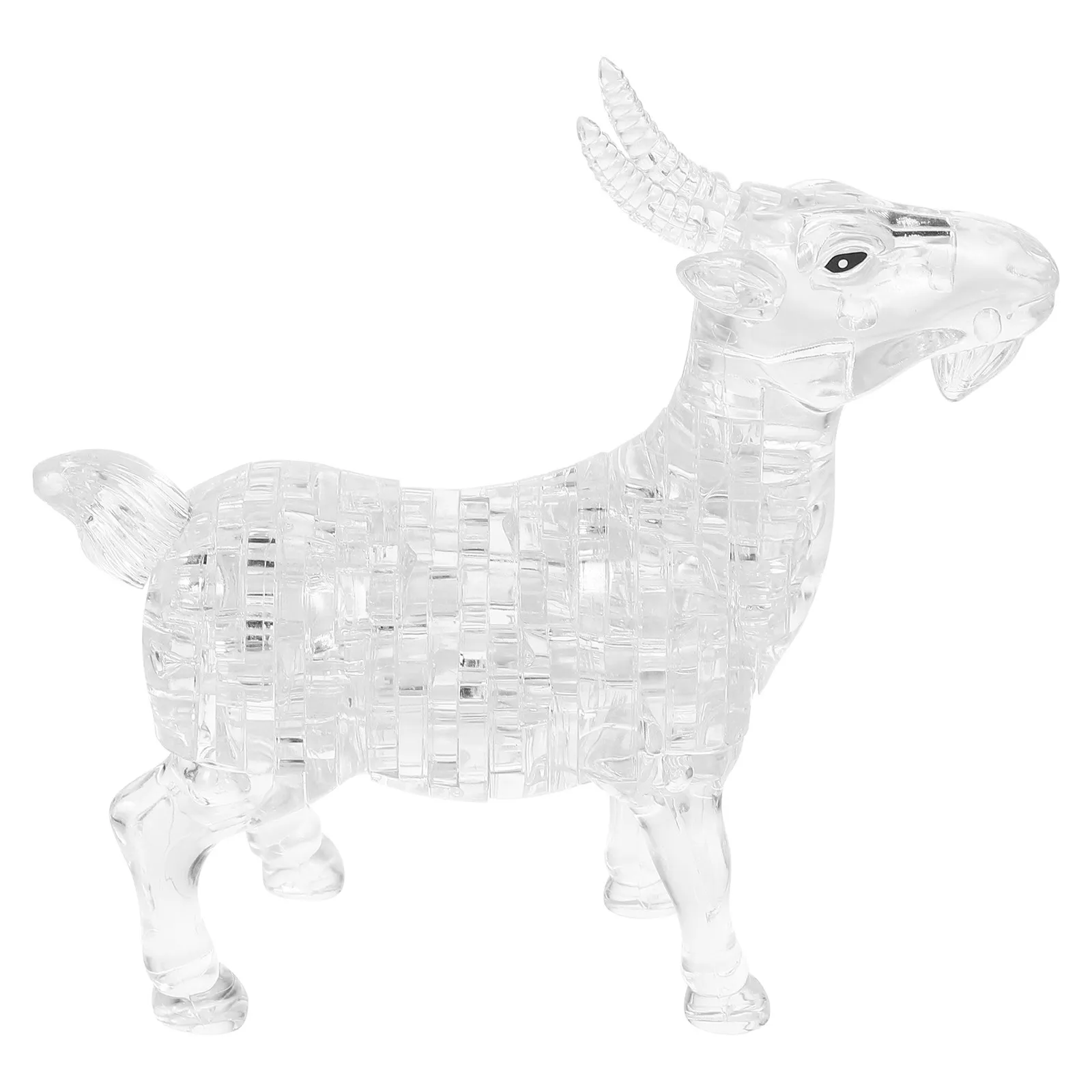 

1Pcs Crystal Puzzle Goat Ornament Creative 3D Glass Decoration Home Office Desktop Unique Gift Birthday Water Crystal Jigsaw
