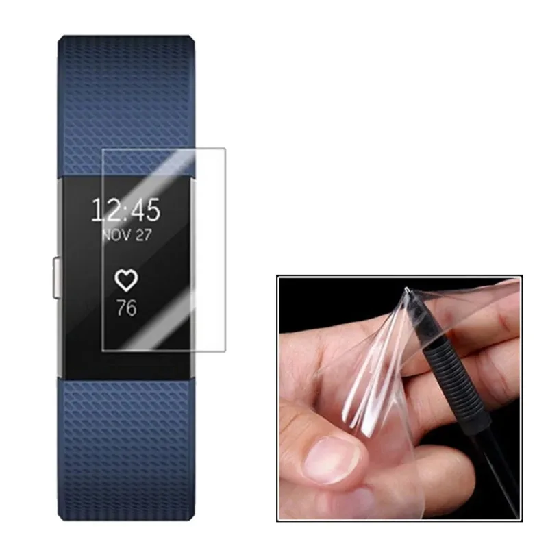 Screen Protectors for Fitbit Charge2 / Charge3 Gel Soft Screen Protector Scratch Resistant Transparent Films for Smart Watch