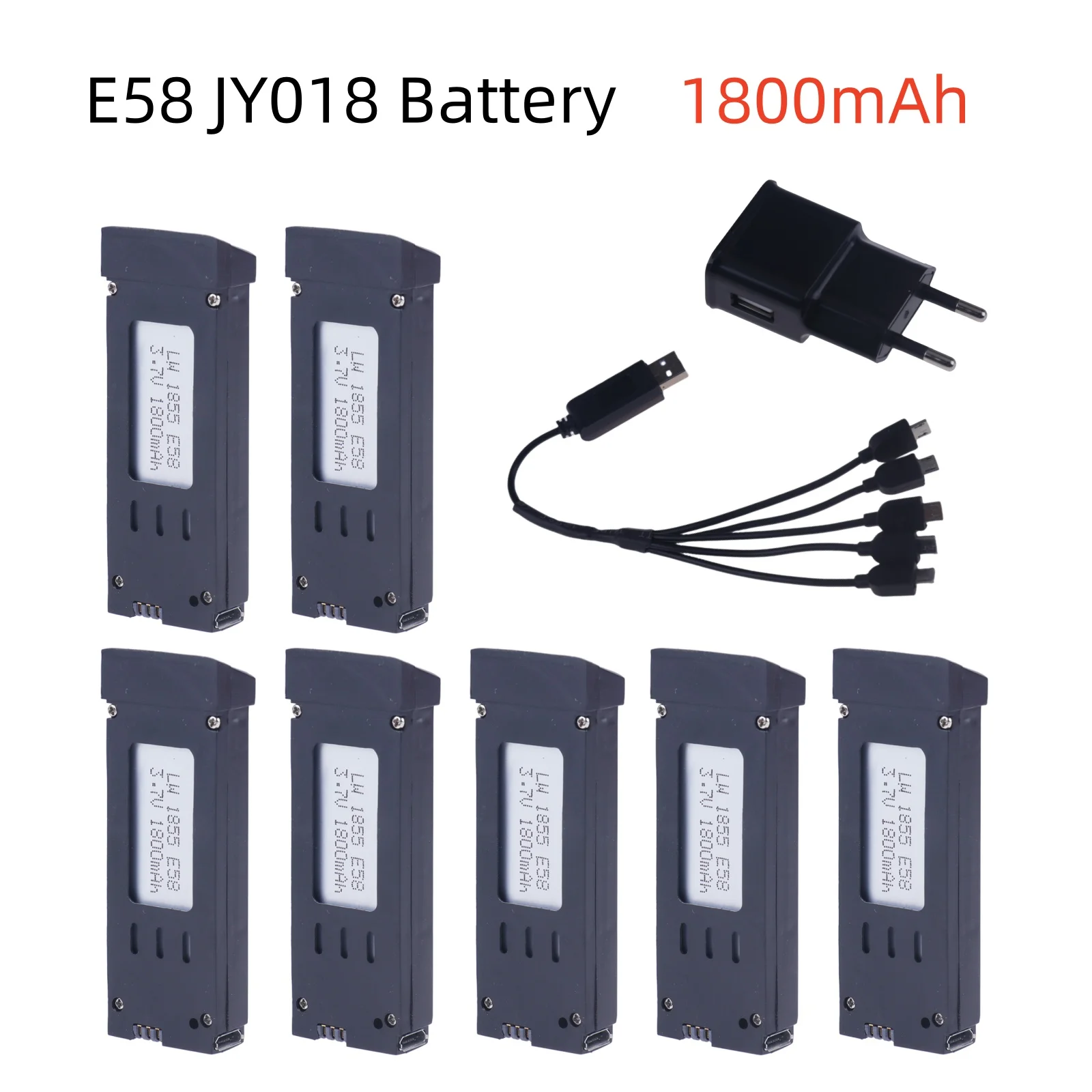 3.7V 1800mAh Lithium Battery Compatible with E58 S168 JY019 S168 Quadcopter Spare Parts