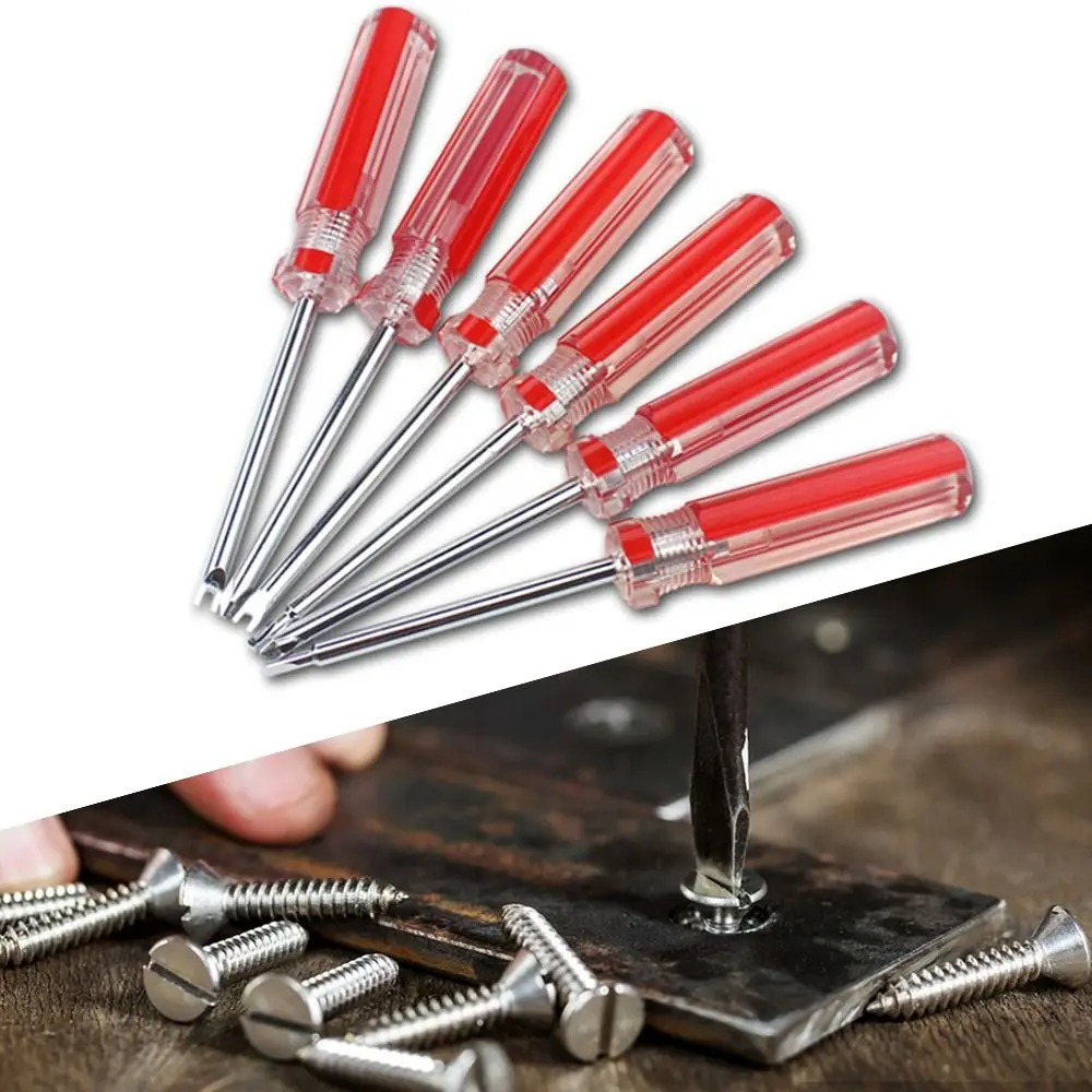 Steel Y-Shaped/U-Shaped Screwdriver Mini Transparent Handle Manual Precision Screwdriver Cross/slotted Screwdriver Household