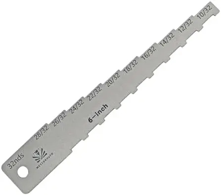 

6" Brake Pad & Drum Wear Gauge - Measure in 32nds