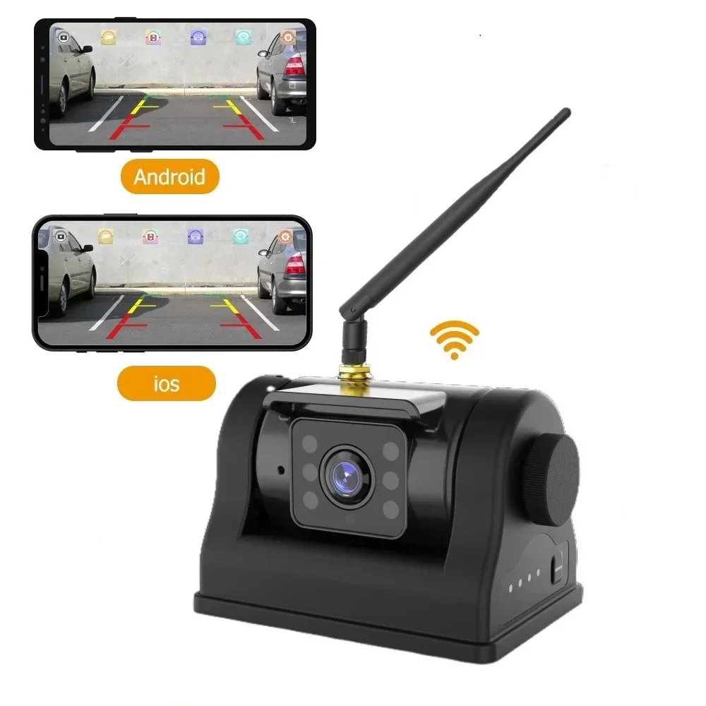 Sem fio wifi 1080p android ios app ímã veículo de backup reverso chamado com bateria embutida para caminhão van semi reboque