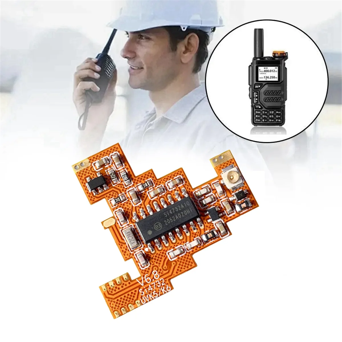 BISMZ SI4732 V6.8 FPC โมดูล + สาย USB + เสาอากาศสําหรับ Quansheng UVK5 K6 HF คลื่นสั้น Full Band/เดี่ยว Sideband แผนกต้อนรับ