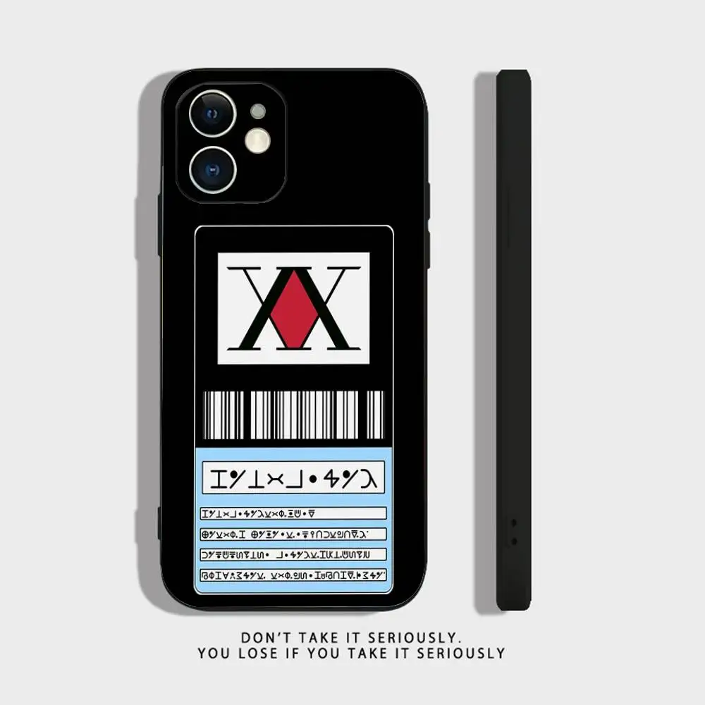 حافظة هاتف ترخيص Hxh Hunter X Hunter لهاتف iPhone 17 16,15,14,13,12,11,Pro,XS,Max,XR,Plus,Mini Soft سيليكون أسود مقاوم للصدمات