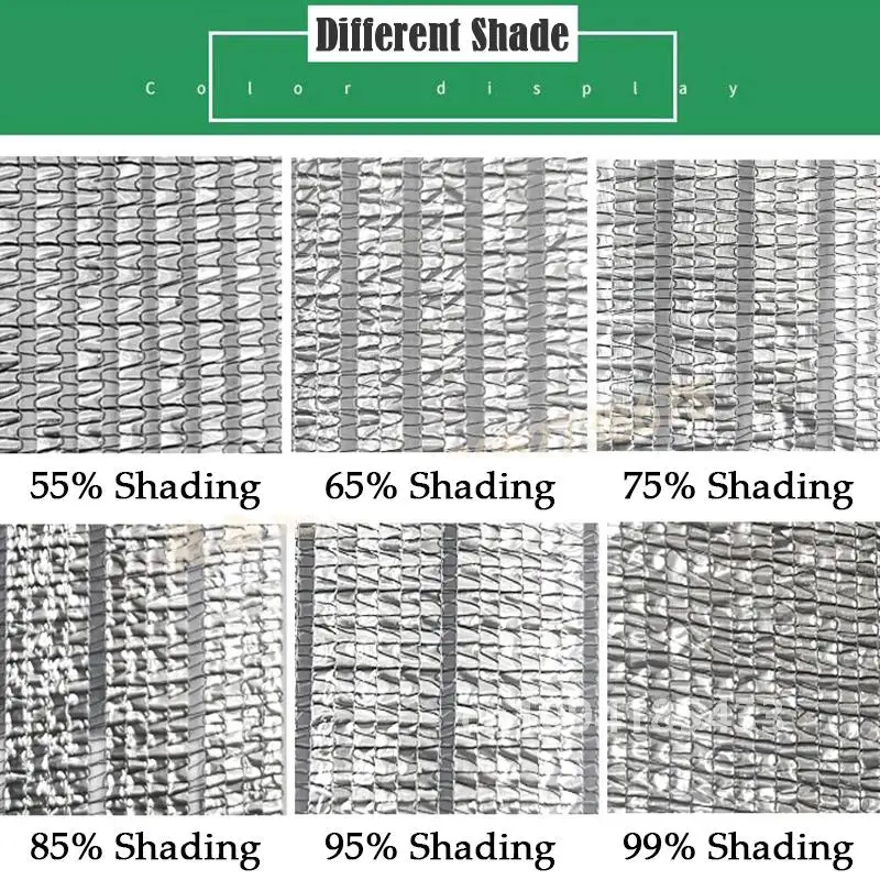 55%~99% Shade Rate Aluminum Foil Sunshade Net Garden Succulent Plants Reflective Sun Shelter Anti-UV Car Shed Awning