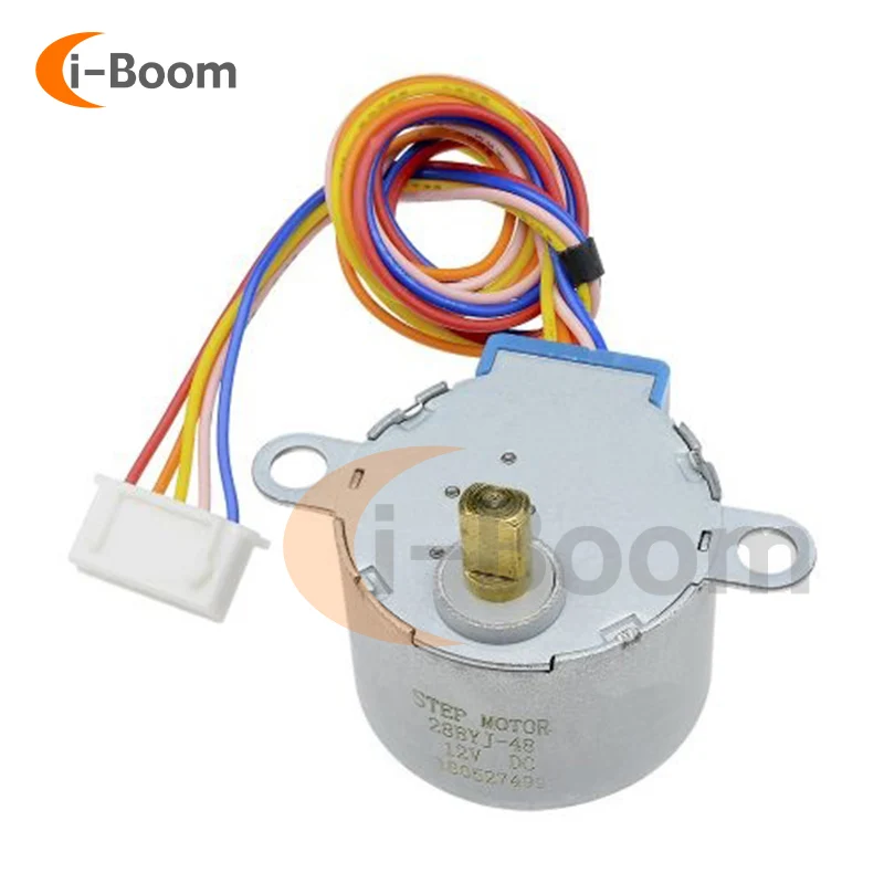 28BYJ-48 Stepper Motor DC 12V 28BYJ-48 Valve Stepper Motor 4 Phase Geared Stepper Motor Compatible with Arduino