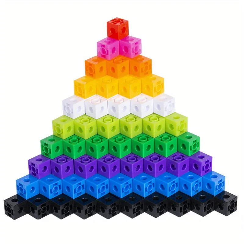 

100pcs Colorful Math Cubes Math Linking Cubes Counting Cubes Manipulatives Classroom Learning Supplies Activities toys